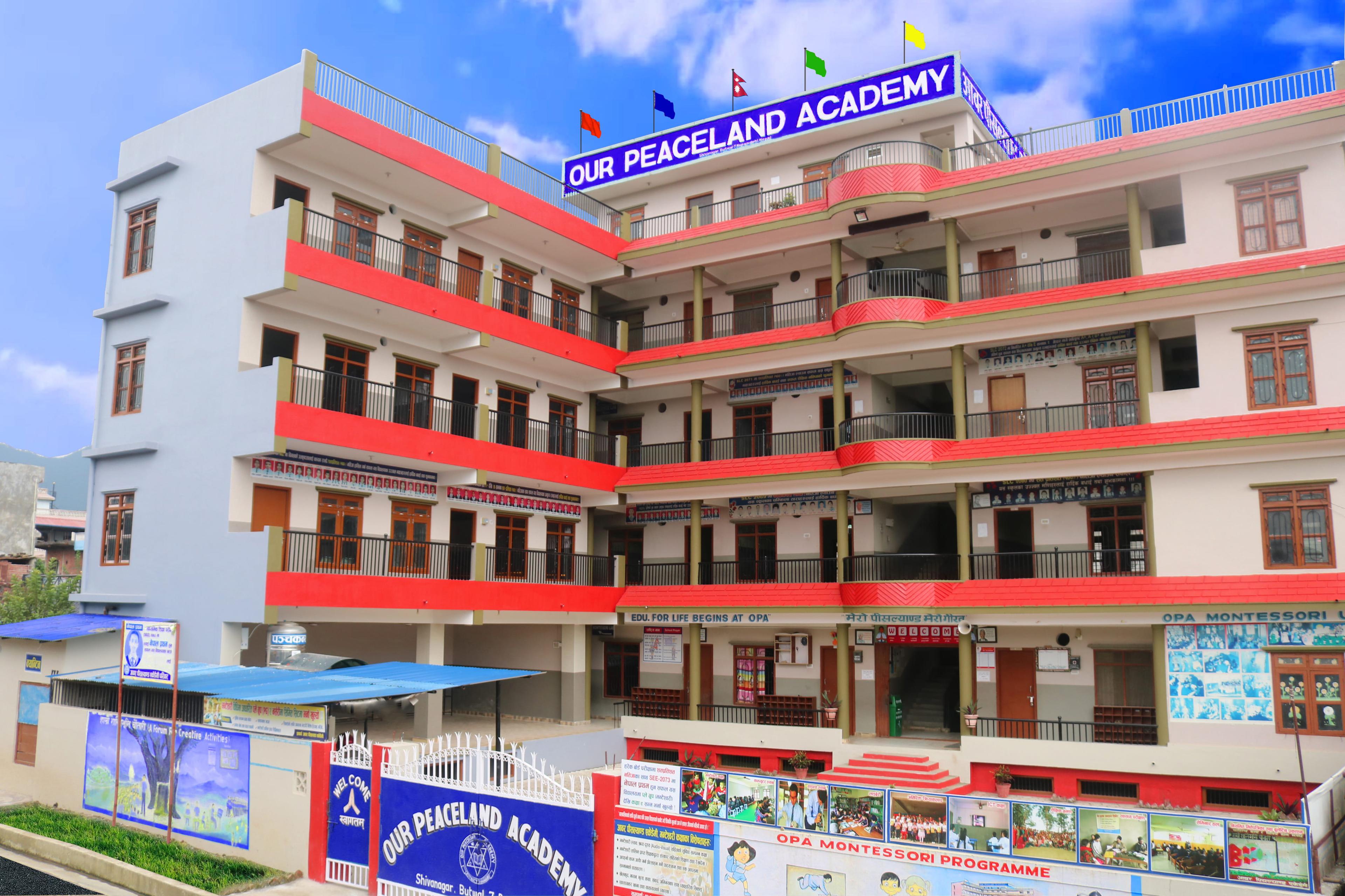 Front view of the main academic building